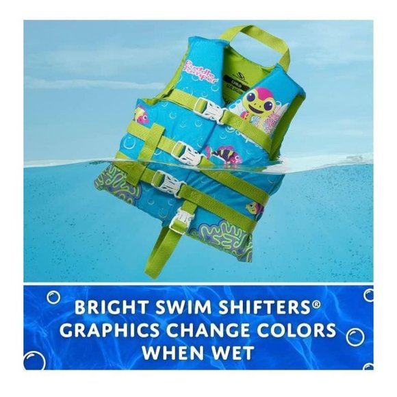 Stearns Original Puddle Jumper Color Changing 30-50 Pounds Blue Green - Picture 6 of 6